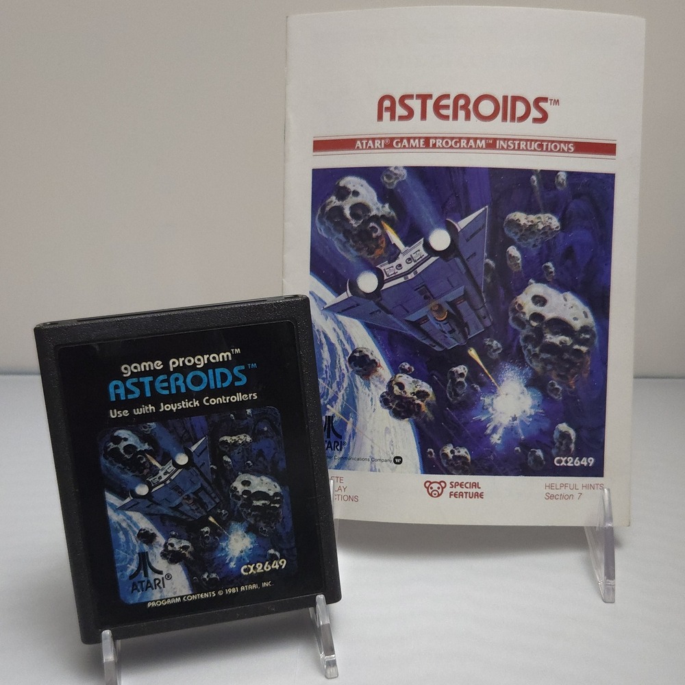 Asteroids (1981 Atari 2600) Cartridge & Manual - Tested & Works- Great Condition